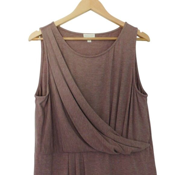 Garnet Hill Jersey Dress Sleeveless Purple MIdi Size Large - Picture 2 of 6